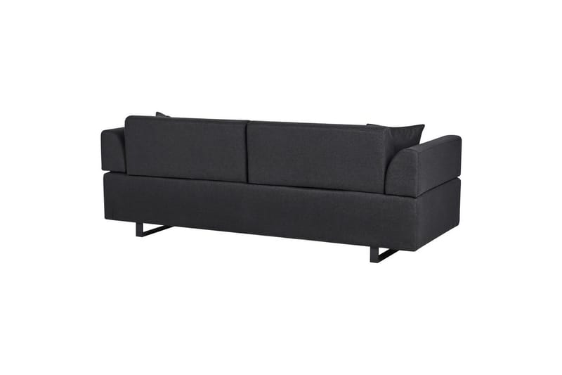 3-sitssoffa Beliani Sokna Beige, svart NO_BRAND Black - Møbler - Sofaer - Sofa 3 seter