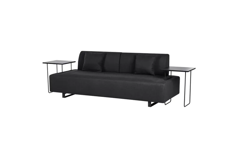 3-sitssoffa Beliani Sokna Beige, svart NO_BRAND Black, undefined