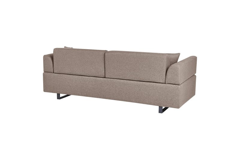 3-sitssoffa Beliani Sokna Beige, svart NO_BRAND Brown - Brun - Møbler - Sofaer - Sofa 3 seter