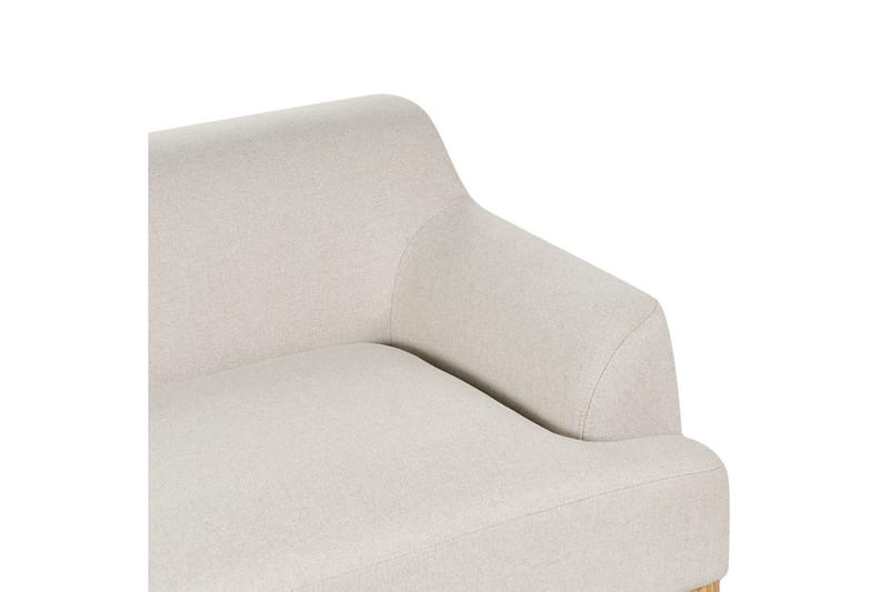 3-sitssoffa Beliani Sosjo Beige, ljust trä Beige||Light colored wood - Møbler - Sofaer - Sofa 3 seter