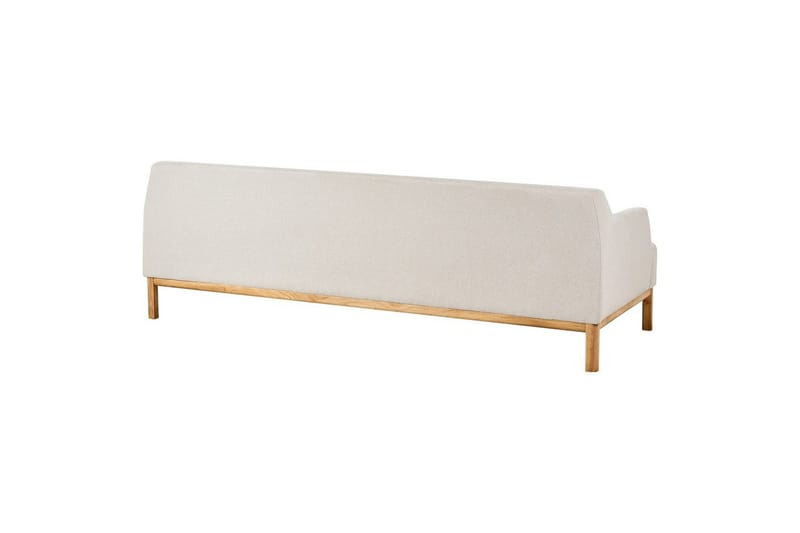 3-sitssoffa Beliani Sosjo Beige, ljust trä Beige||Light colored wood - Møbler - Sofaer - Sofa 3 seter
