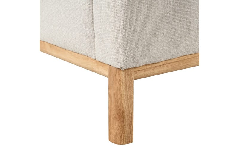 3-sitssoffa Beliani Sosjo Beige, ljust trä Beige||Light colored wood - Møbler - Sofaer - Sofa 3 seter