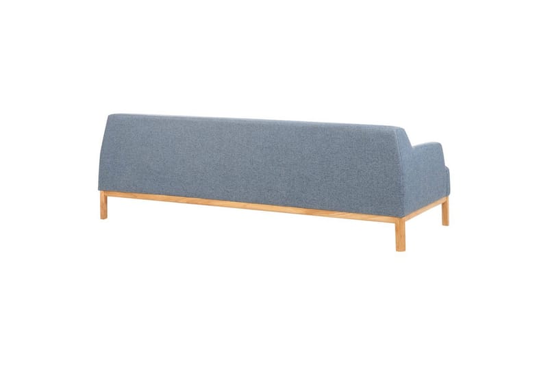 3-sitssoffa Beliani Sosjo Beige, ljust trä blue||Light colored wood - Møbler - Sofaer - Sofa 3 seter