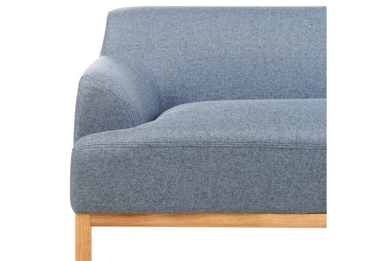 3-sitssoffa Beliani Sosjo Beige, ljust trä blue||Light colored wood - Møbler - Sofaer - Sofa 3 seter