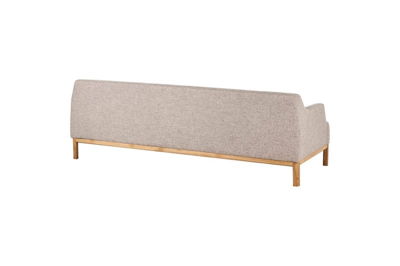 3-sitssoffa Beliani Sosjo Beige, ljust trä Brown||Light colored wood - Møbler - Sofaer - Sofa 3 seter