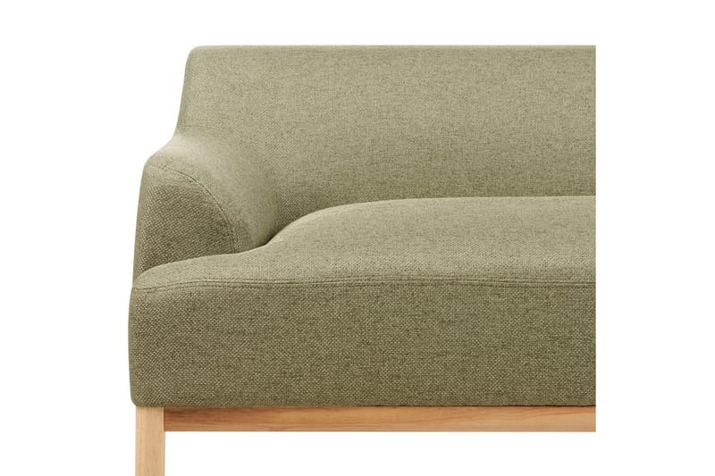 3-sitssoffa Beliani Sosjo Beige, ljust trä Green||Light colored wood - Møbler - Sofaer - Sofa 3 seter