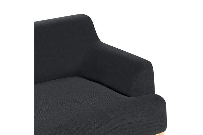 3-sitssoffa Beliani Sosjo Beige, ljust trä NO_BRAND Black||Light colored wood - Møbler - Sofaer - Sofa 3 seter