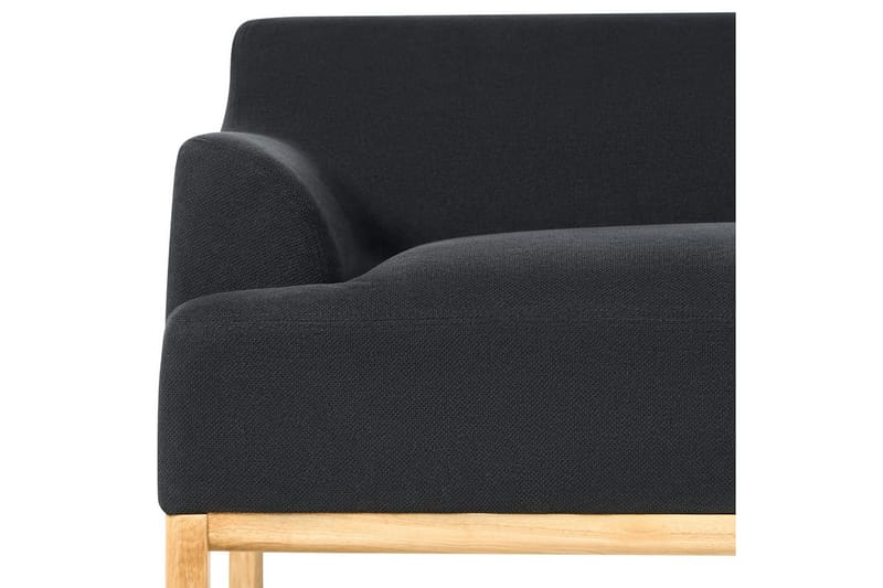 3-sitssoffa Beliani Sosjo Beige, ljust trä NO_BRAND Black||Light colored wood - Møbler - Sofaer - Sofa 3 seter