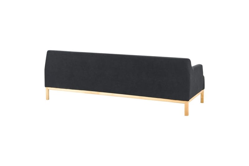 3-sitssoffa Beliani Sosjo Beige, ljust trä NO_BRAND Black||Light colored wood - Møbler - Sofaer - Sofa 3 seter