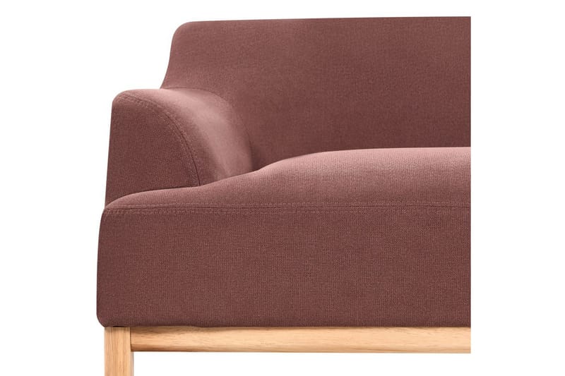 3-sitssoffa Beliani Sosjo Beige, ljust trä Red||Light colored wood - Møbler - Sofaer - Sofa 3 seter