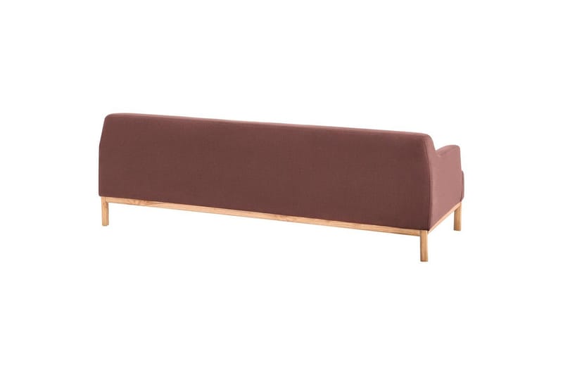 3-sitssoffa Beliani Sosjo Beige, ljust trä Red||Light colored wood - Møbler - Sofaer - Sofa 3 seter
