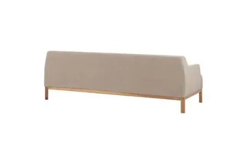 3-sitssoffa Beliani Sosjo Beige, ljust trä Taupe - Møbler - Sofaer - Sofa 3 seter