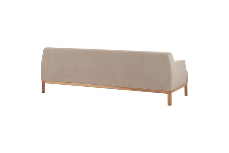3-sitssoffa Beliani Sosjo Beige, ljust trä Taupe - Møbler - Sofaer - Sofa 3 seter