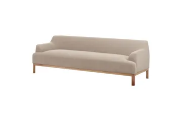 3-sitssoffa Beliani Sosjo Beige, ljust trä Taupe - Møbler - Sofaer - Sofa 3 seter