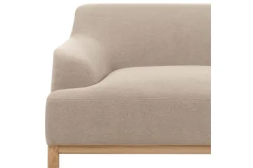3-sitssoffa Beliani Sosjo Beige, ljust trä Taupe - Møbler - Sofaer - Sofa 3 seter