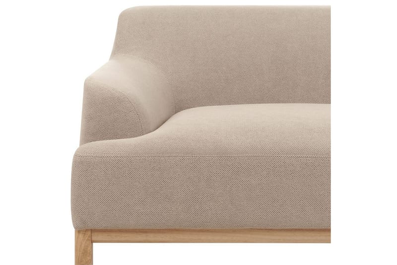 3-sitssoffa Beliani Sosjo Beige, ljust trä Taupe - Møbler - Sofaer - Sofa 3 seter
