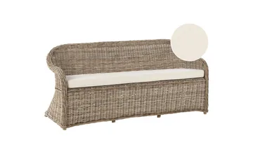 3-sitssoffa Beliani Susua Nature||White - Hagemøbler - Loungemøbler - Lounge sofa