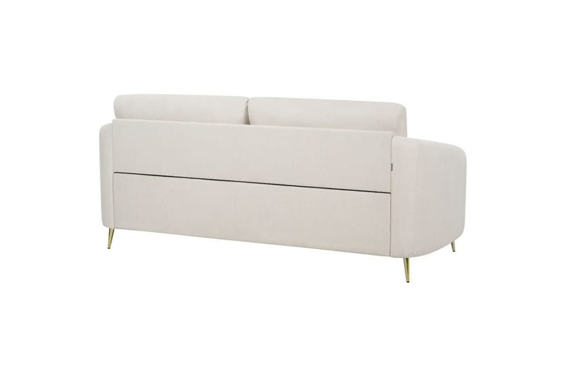 3-sitssoffa Beliani Trosa Beige, guld Beige||GOLD - Møbler - Sofaer - Sofa 3 seter
