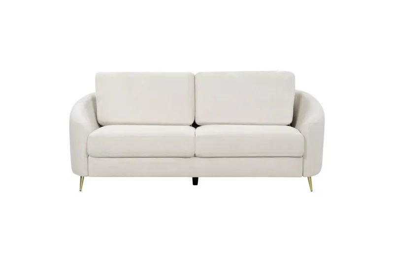 3-sitssoffa Beliani Trosa Beige, guld Beige||GOLD, undefined