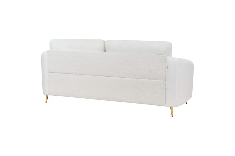 3-sitssoffa Beliani Trosa Beige, guld White - Møbler - Sofaer - Sofa 3 seter