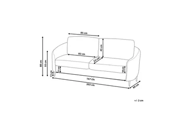3-sitssoffa Beliani Trosa Beige, guld White - Møbler - Sofaer - Sofa 3 seter
