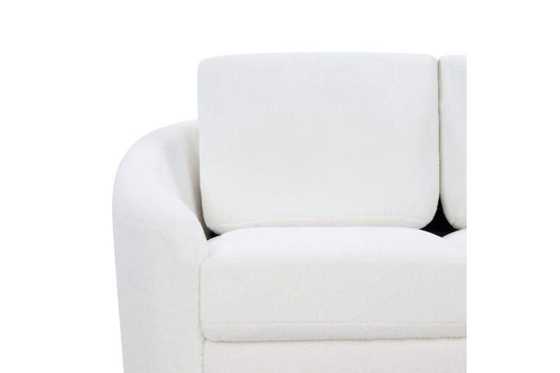 3-sitssoffa Beliani Trosa Beige, guld White - Møbler - Sofaer - Sofa 3 seter