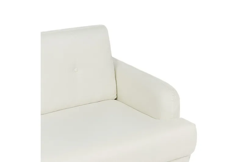 3-sitssoffa Beliani Tuve Beige, ljust trä, Bouclé Offwhite||Light colored wood - Møbler - Sofaer - Sofa 3 seter