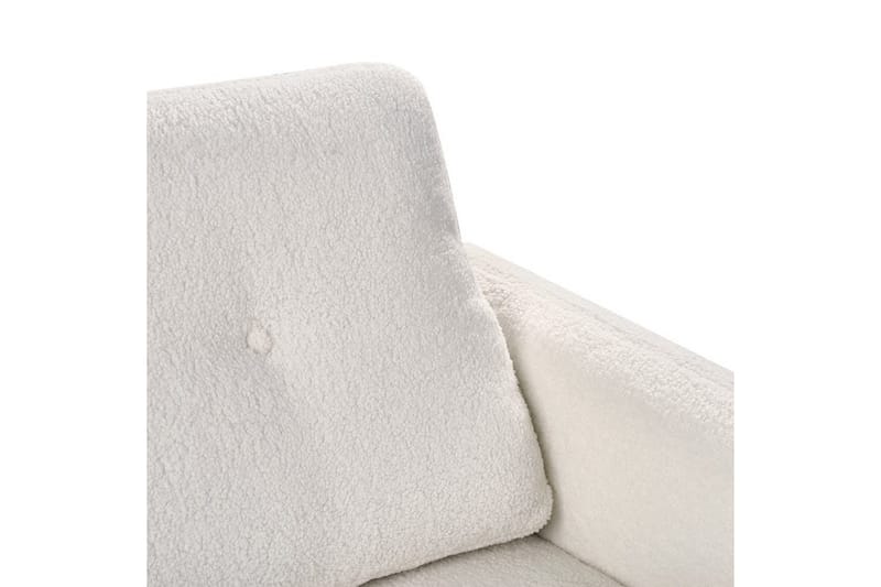 3-sitssoffa Beliani Tuve Beige, ljust trä, Bouclé White||Light colored wood - Møbler - Sofaer - Sofa 3 seter