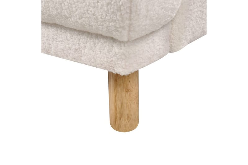 3-sitssoffa Beliani Tuve Beige, ljust trä, Bouclé White||Light colored wood - Møbler - Sofaer - Sofa 3 seter