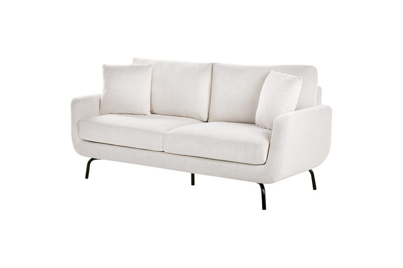 3-sitssoffa Beliani Vesala Brun, Svart NO_BRAND White - Hvit - Møbler - Sofaer - Sofa 3 seter
