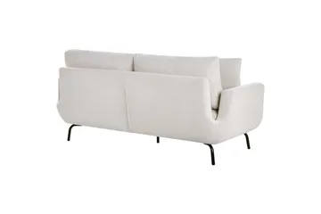 3-sitssoffa Beliani Vesala Brun, Svart White - Hvit - Møbler - Sofaer - Sofa 3 seter