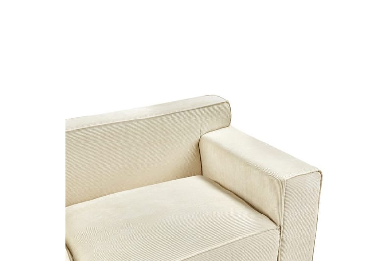 3-sitssoffa Beliani Viskan Beige, Manchestertyg NO_BRAND Beige - Møbler - Sofaer - Sofa 3 seter