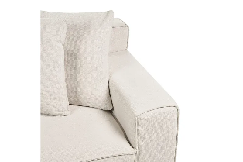 3-sitssoffa Beliani Viskan Beige, Manchestertyg NO_BRAND White - Møbler - Sofaer - Sofa 3 seter