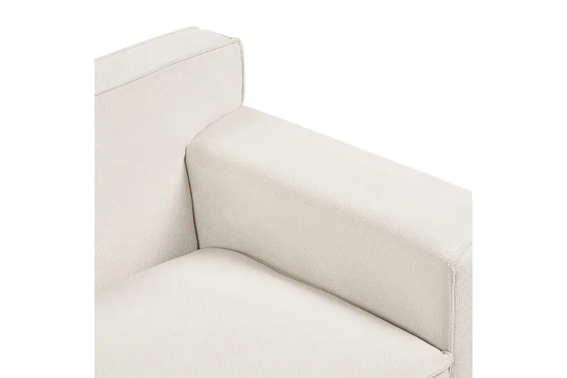 3-sitssoffa Beliani Viskan Beige, Manchestertyg NO_BRAND White - Møbler - Sofaer - Sofa 3 seter
