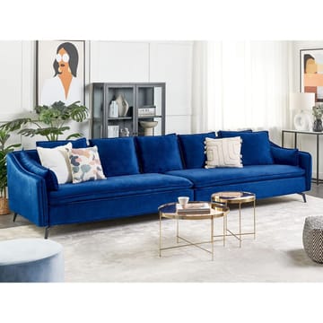 4-seters sofa Aure - Blå - Møbler - Sofaer - Fløyel sofaer