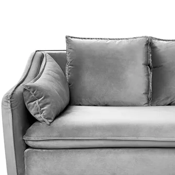 4-seters sofa Aure - Lys grå - Møbler - Sofaer - Fløyel sofaer