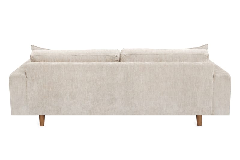 Boel 4-seters Fløyelssofa - Beige/Eik - Møbler - Sofaer - 4 seter sofa