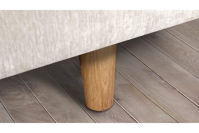 Boel 4-seters Fløyelssofa - Beige/Eik - Møbler - Sofaer - 4 seter sofa