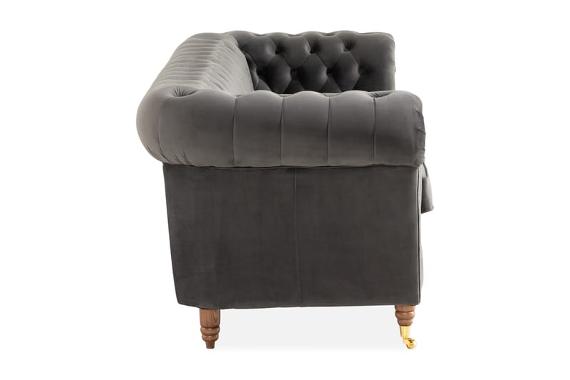 Chesterfield Deluxe 4-seter Sofa - Grå - Møbler - Sofaer - 4 seter sofa