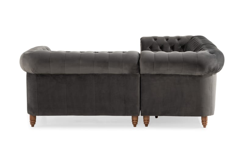 Chesterfield Deluxe Hjørnesofa - Grå - Møbler - Sofaer - 4 seter sofa