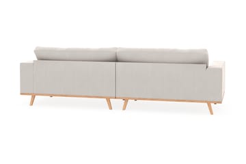Copenhagen 4-seters Fløyelssofa - Kremhvit - Møbler - Sofaer - 4 seter sofa