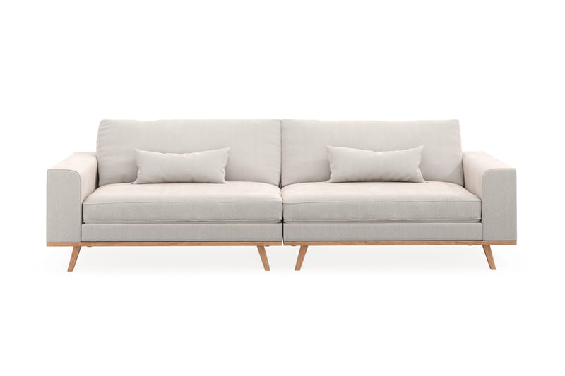 Copenhagen 4-seters Fløyelssofa - Kremhvit - Møbler - Sofaer - 4 seter sofa