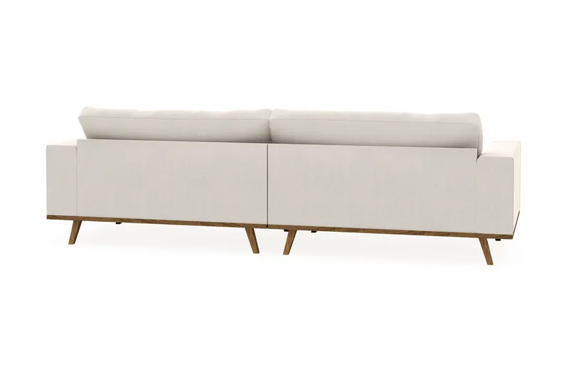 Copenhagen 4-seters Fløyelssofa - Kremhvit - Møbler - Sofaer - 4 seter sofa