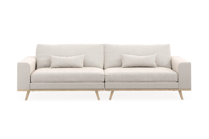 Copenhagen 4-seters Fløyelssofa - Kremhvit - Møbler - Sofaer - 4 seter sofa