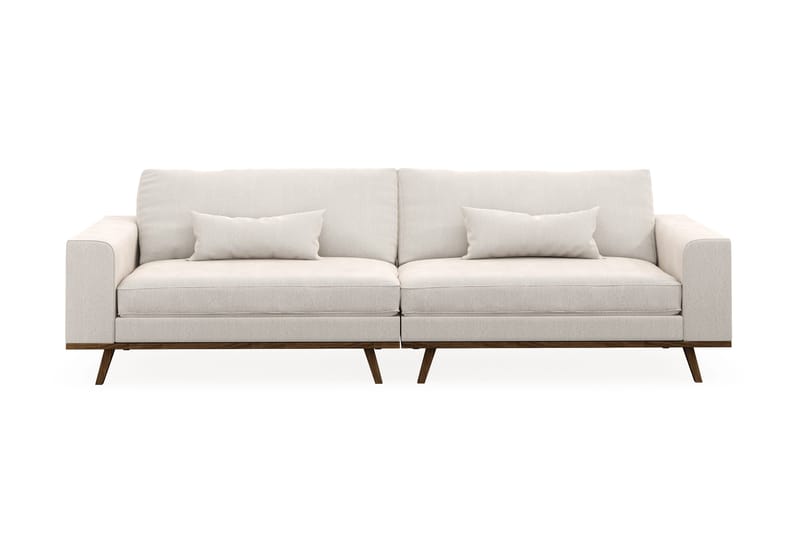Copenhagen 4-seters Fløyelssofa - Kremhvit - Møbler - Sofaer - 4 seter sofa