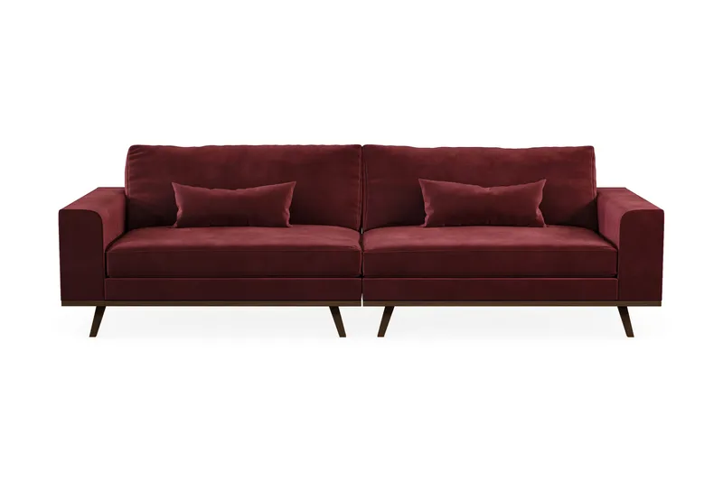 Copenhagen 4-seters Fløyelssofa - Lilla - Møbler - Sofaer - 4 seter sofa