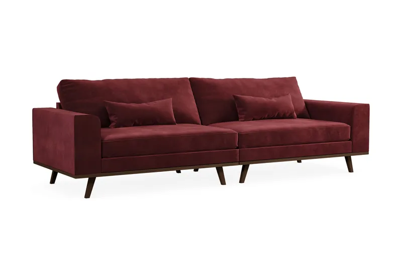 Copenhagen 4-seters Fløyelssofa - Lilla - Møbler - Sofaer - 4 seter sofa
