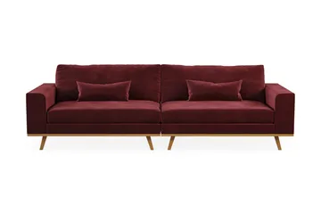 Copenhagen 4-seters Fløyelssofa