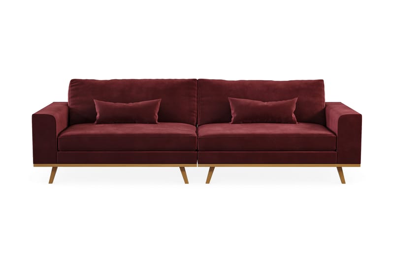 Copenhagen 4-seters Fløyelssofa - Lilla - Møbler - Sofaer - 4 seter sofa