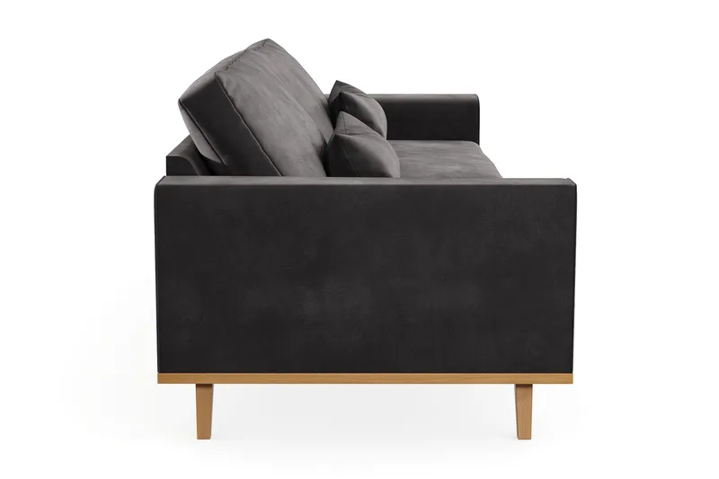 Copenhagen 4-seters Fløyelssofa - Mørk grå - Møbler - Sofaer - 4 seter sofa